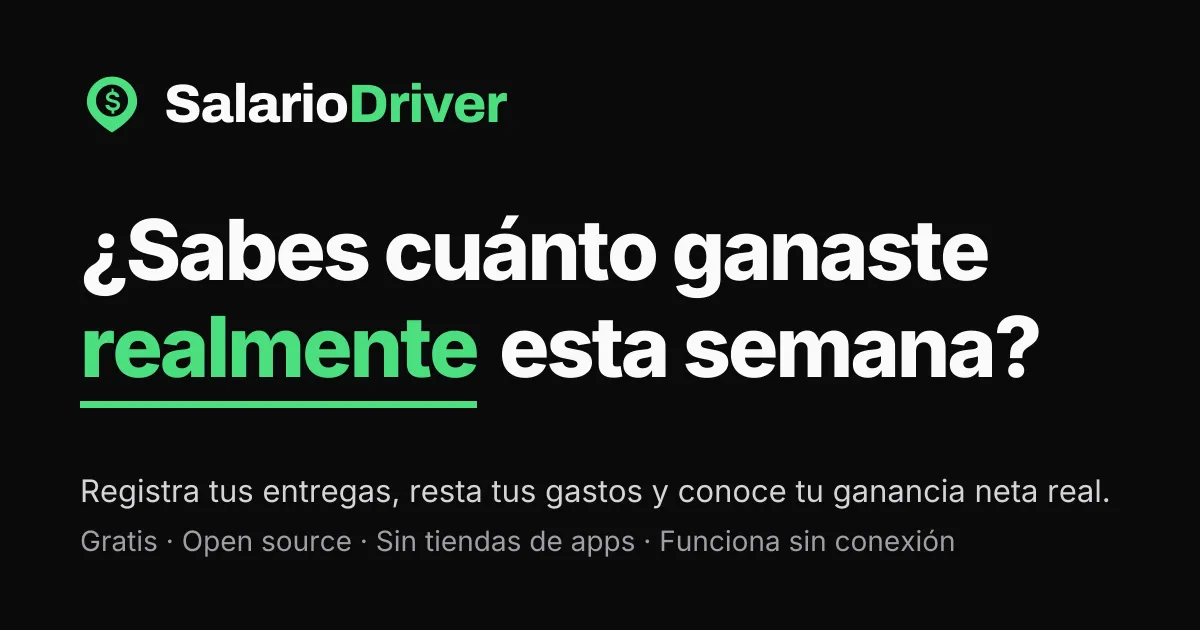 SalarioDriver — Calculadora para drivers — Aplicación web (PWA)